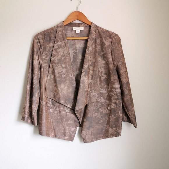 NWOT Coldwater Creek Draped Front Cropped Jacket Size 8 - Picture 1 of 5